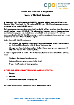 Brexit and the REACH Regulation Under a 'No Deal' Scenario