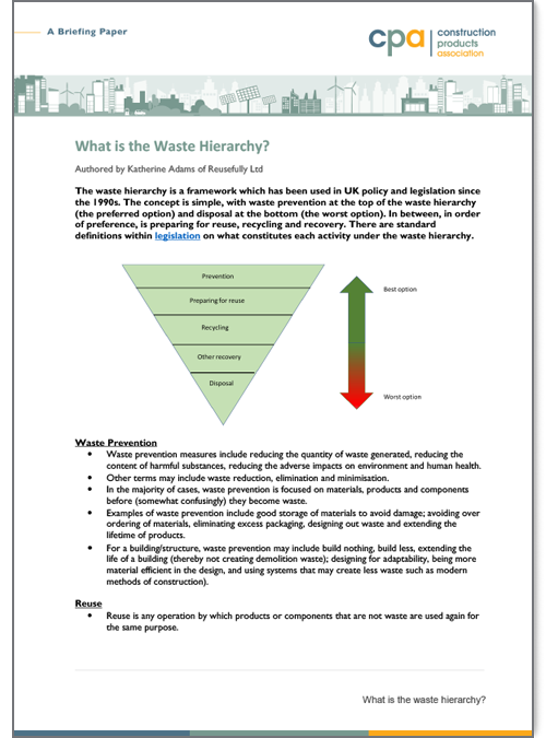 What is the Waste Hierarchy?