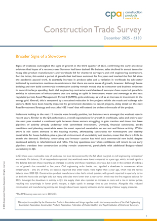 Construction Trade Survey - 2025 Q3